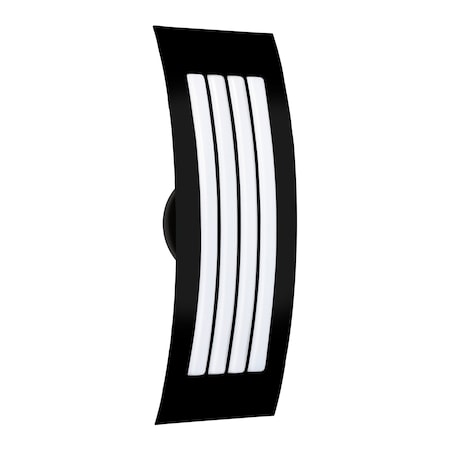 Besa Lighting Sail Sconce, Opal Matte with Black faceplate, Black Finish, 2x40W Incandescent SAIL17SW-BK